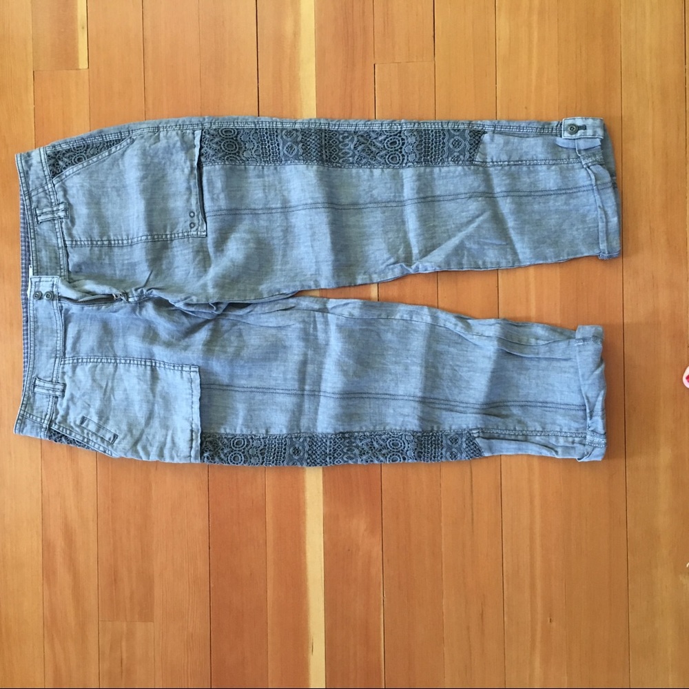 Capris from Anthropologie with lace detail